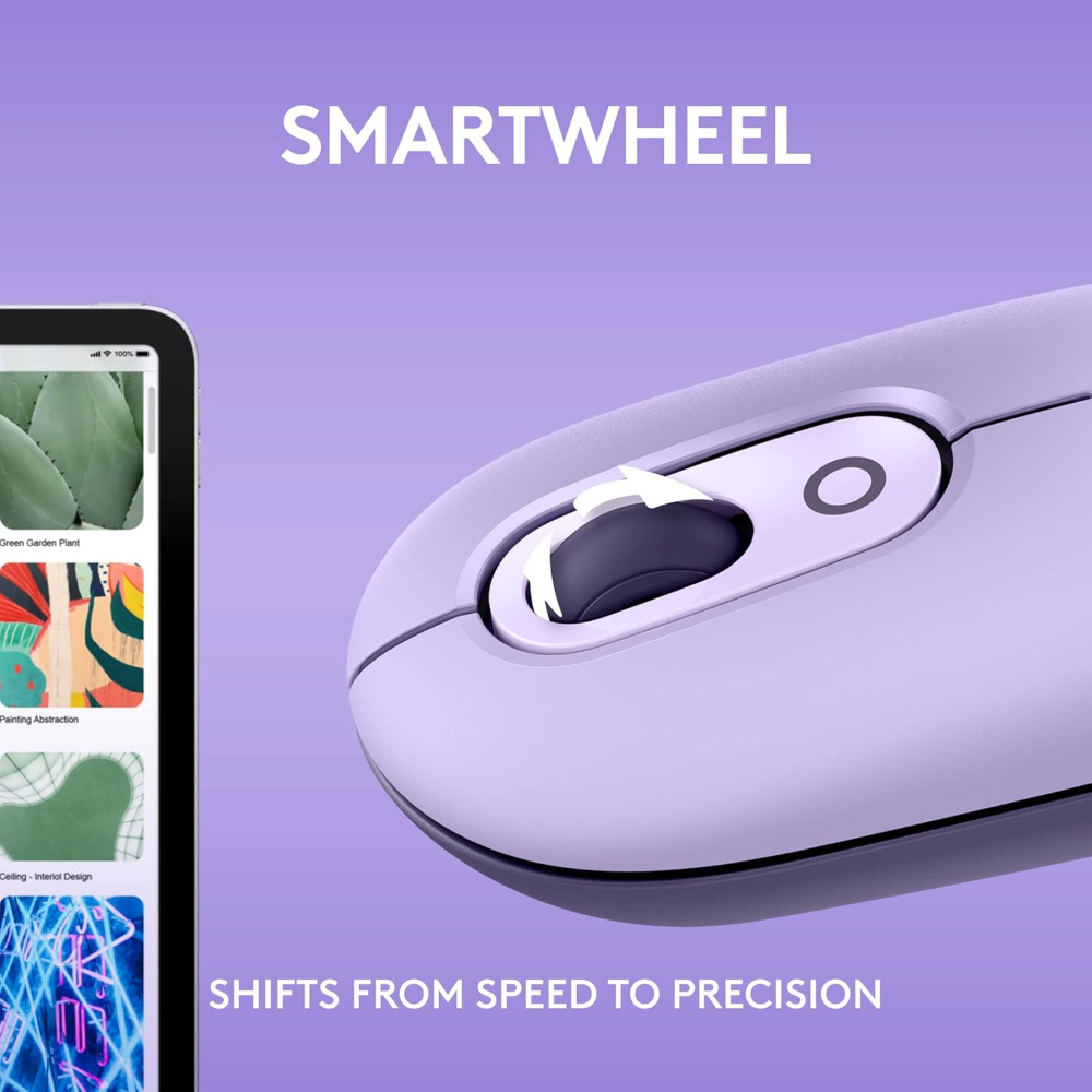 Logitech POP Mouse Lavender | Silent & Stylish