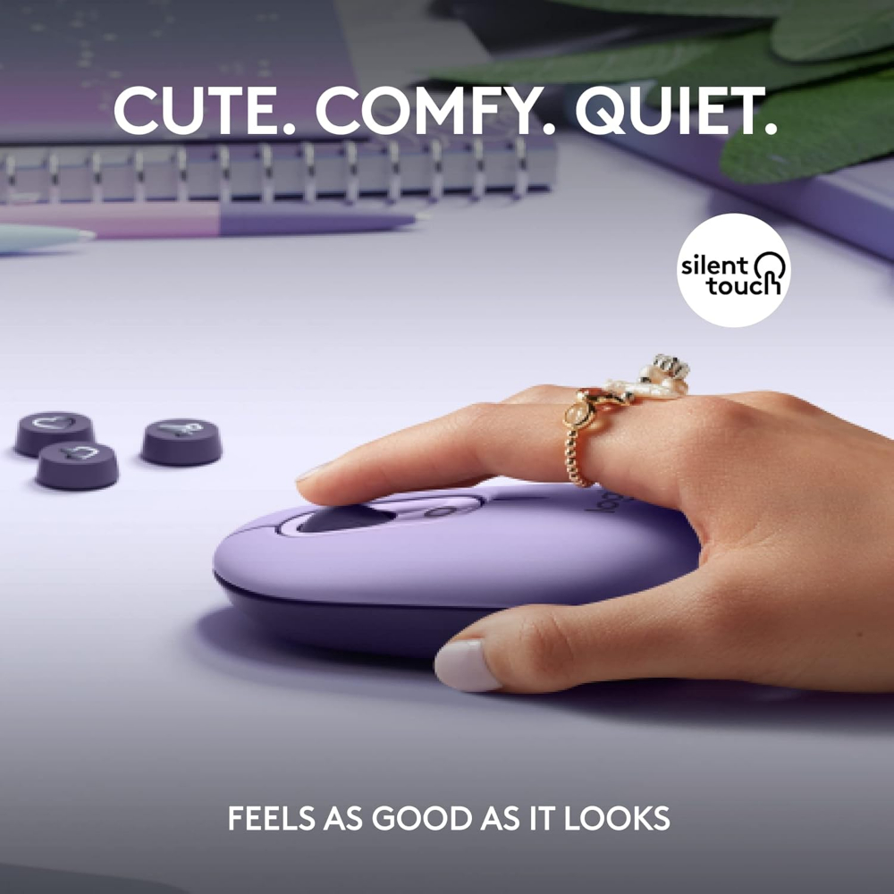 Logitech POP Mouse Lavender | Silent & Stylish
