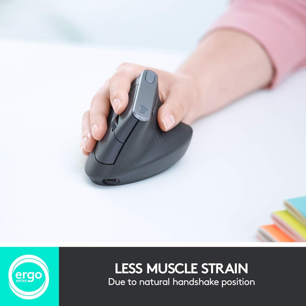 Logitech Vertical Ergonomic Mouse | Wireless Comfort & Precision