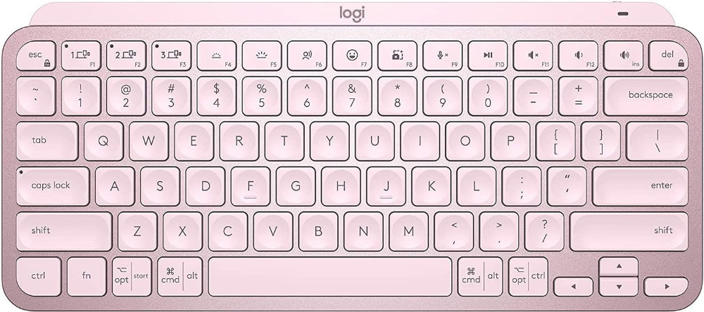Logitech MX Keys Mini Minimalist Wireless Illuminated Keyboard,pink