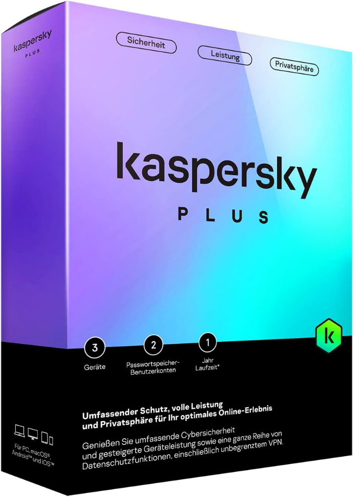 Kaspersky Plus – 3 Devices, 1 Year