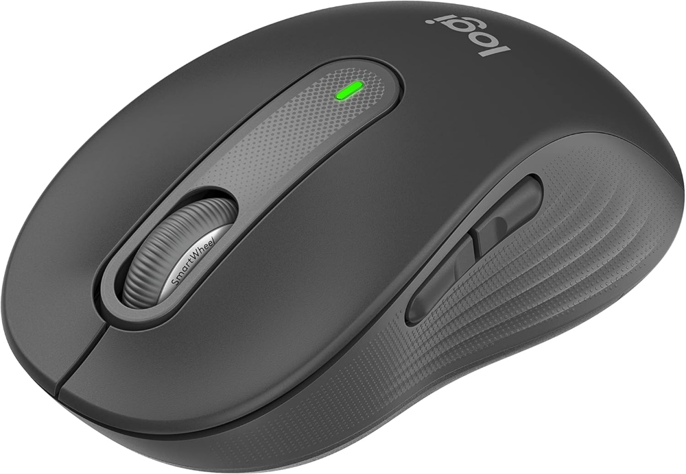 Logitech Signature M650 Wireless Mouse - for Small to Medium Sized Hands, 2-Year Battery, Silent Clicks, Customizable Side Buttons, Bluetooth, Multi-Device Compatibility (Graphite)