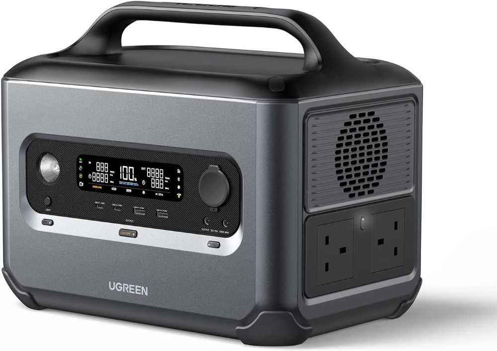 UGREEN Portable Power Station 1024Wh PowerRoam 1200 Solar Generator, LiFePO4 Battery, 1.5H Fast Charging, 1200W AC Outlets(2500W Peak) for Outdoor Camping/Home Backup/RVs (Solar Panel Optional)