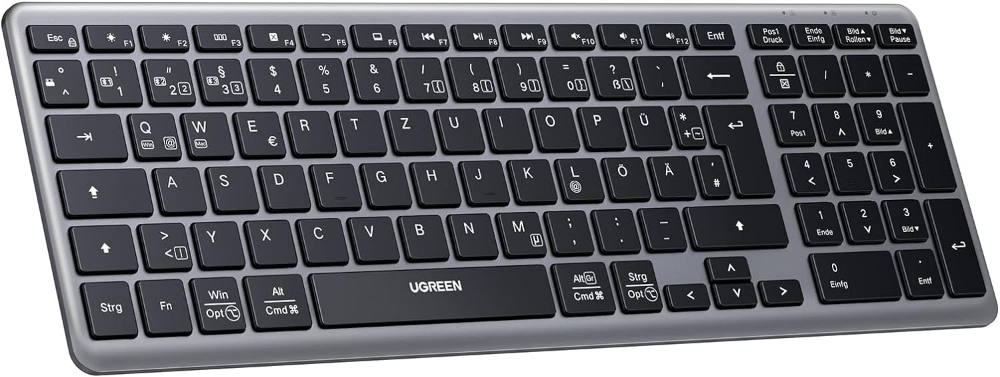 UGREEN Ultra Slim Wireless & Bluetooth Rechargeable Keyboard