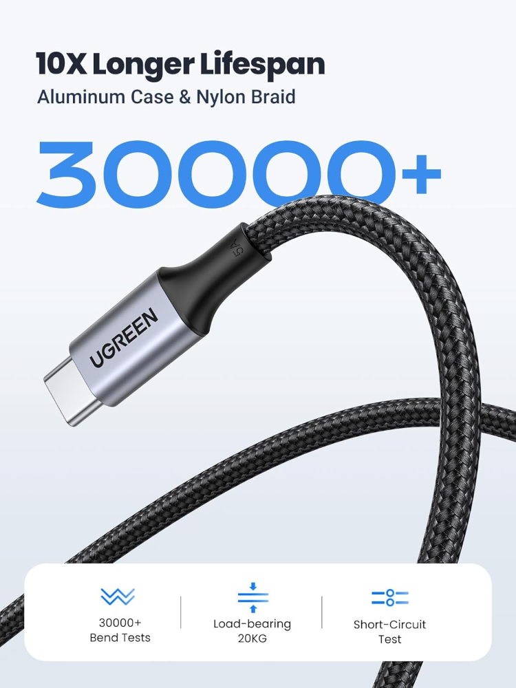 UGREEN USB C to USB C Cable, 100W Charging Cable 1M