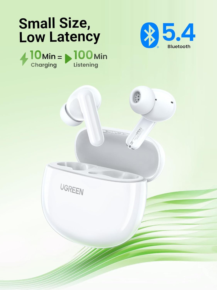 Ugreen HiTune P3 True Earbuds Clear Calls Anywhere & Anytime - White image 2