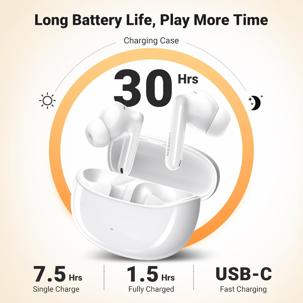 UGREEN HiTune T3 Active Noise Cancelling Wireless Earbuds Bluetooth 5.2, AI-Enhanced Clear Calls image 5