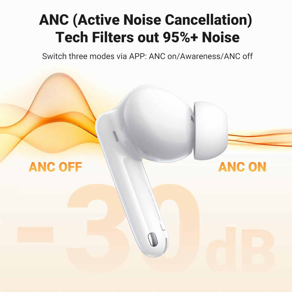 UGREEN HiTune T3 Active Noise Cancelling Wireless Earbuds Bluetooth 5.2, AI-Enhanced Clear Calls image 3