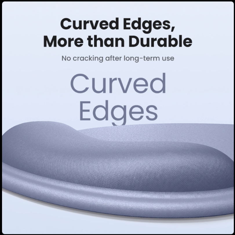 UGREEN Ergonomic Mouse Pad with Gel Wrist Support – Anti-Slip (Green, Grey & Black)