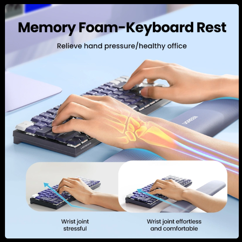 UGREEN Premium Ergonomic Keyboard Wrist Rest Pad (Anti-Slip)