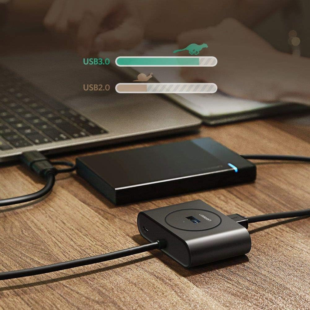 UGREEN 4-in-1 USB 3.0 Port Hub 5Gbps Data Transfer Adapter