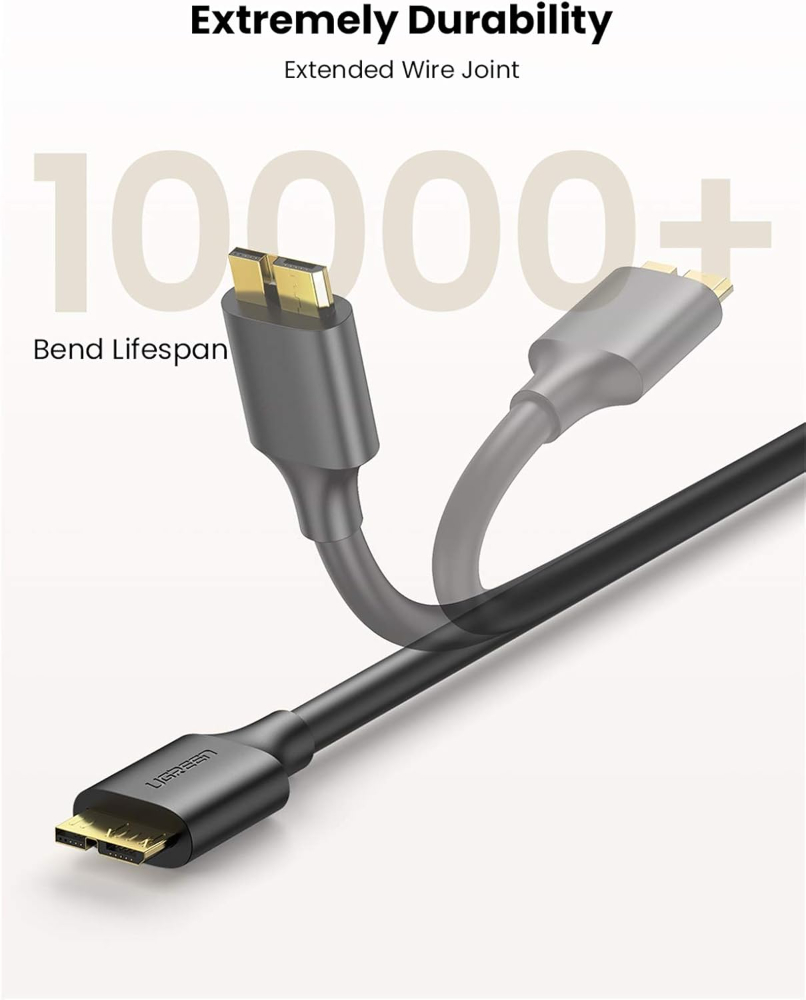 UGREEN USB-A 3.0 to Micro USB 3.0 Male Cable (0.5m, Black) image 6