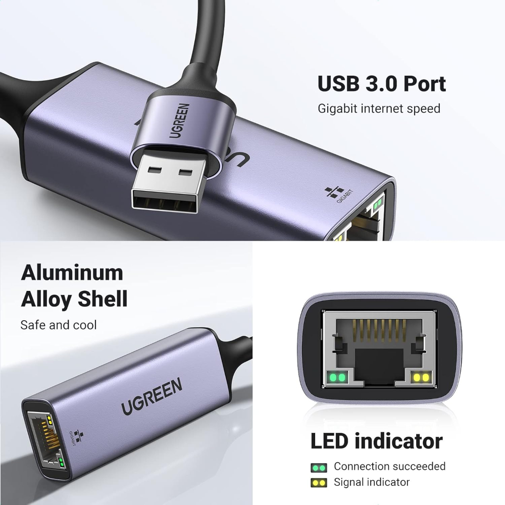 UGREEN USB to Ethernet Adapter, Plug and Play Ethernet Adapter image 4