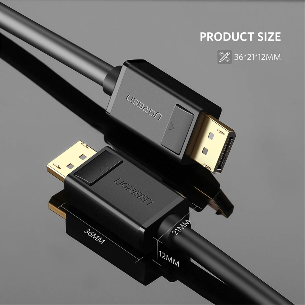 UGREEN DisplayPort Male to Male Cable 1.5m (Black) image 3
