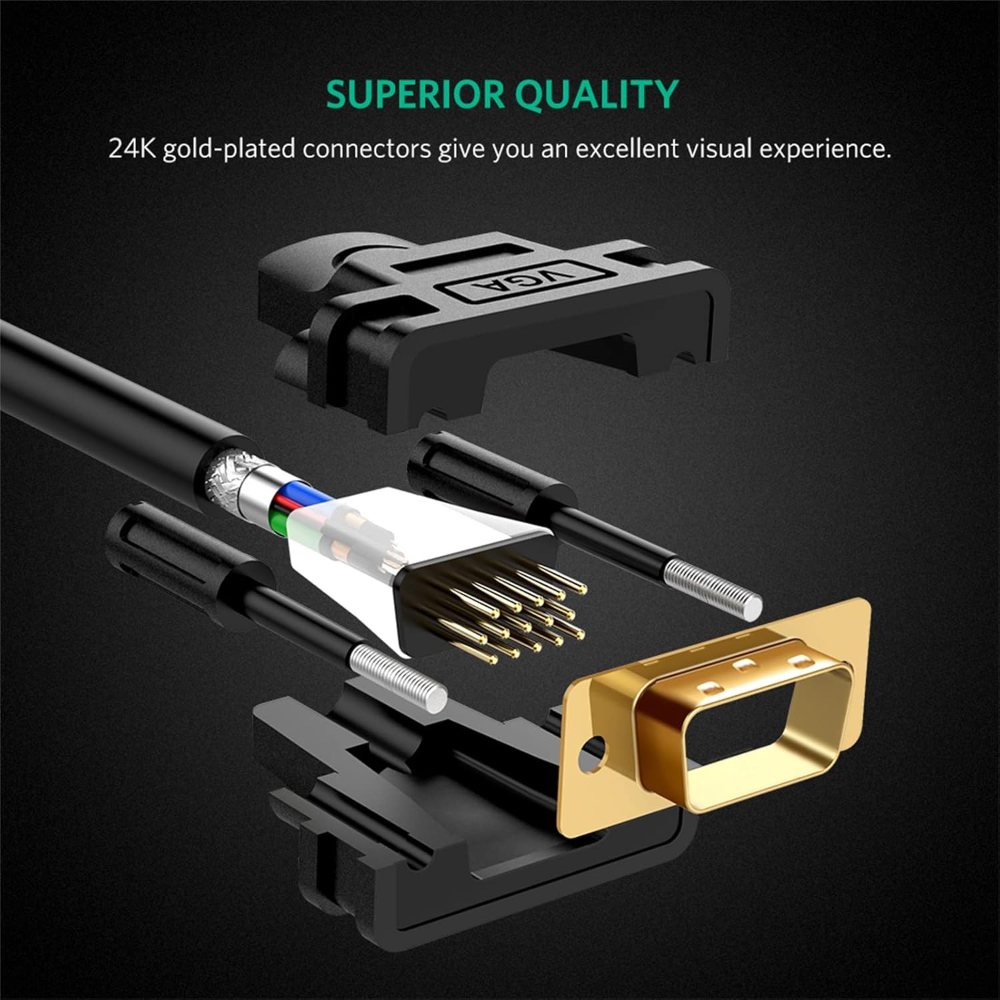 UGreen VGA Male to Male 2M Cable image 3