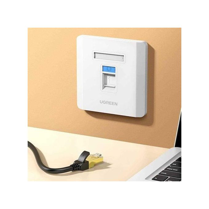 UGREEN Single-Port Wall Plate (White) image 3