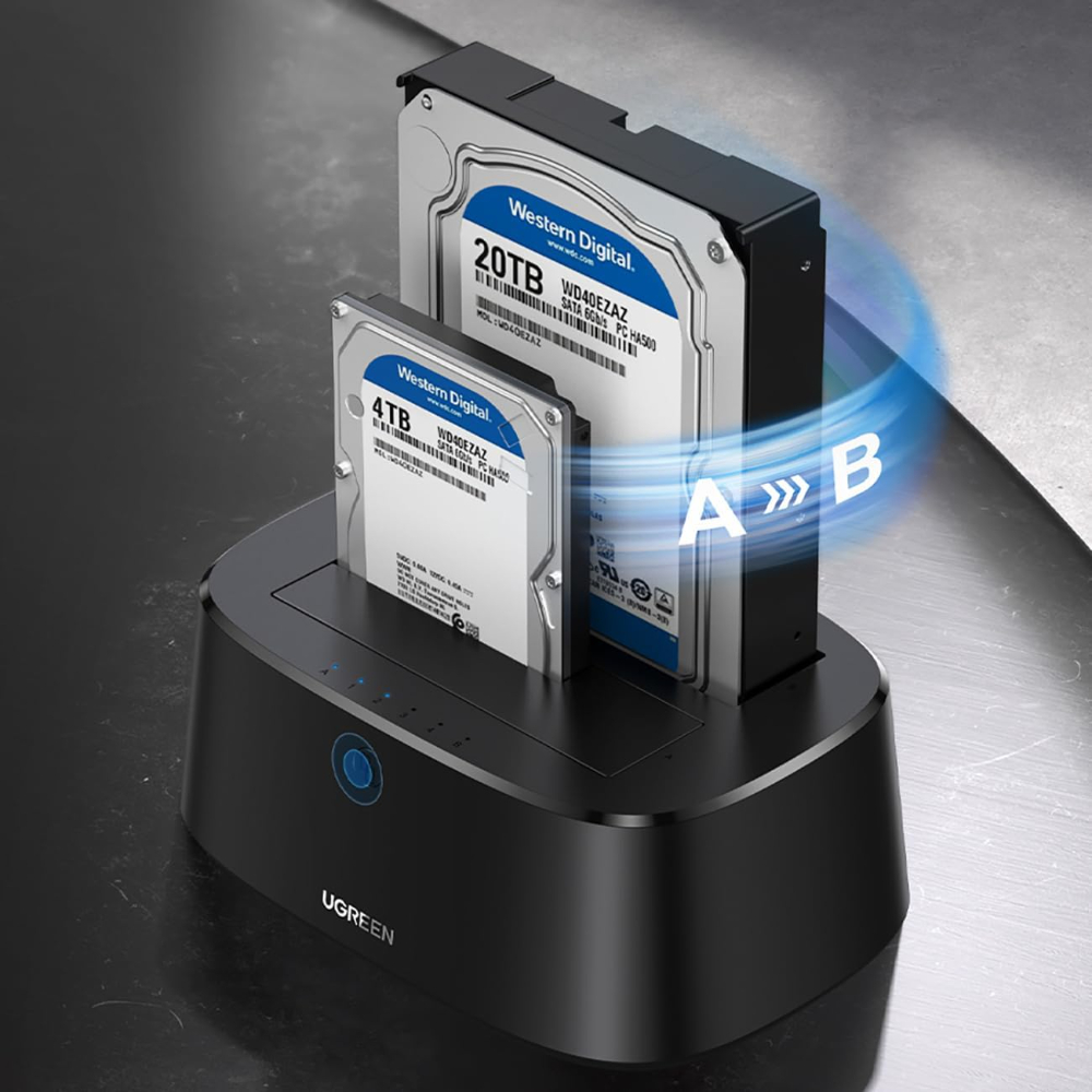 UGREEN USB 3.0 to SATA Dual-Bay Hard Drive Duplicator/Cloner EU image 3
