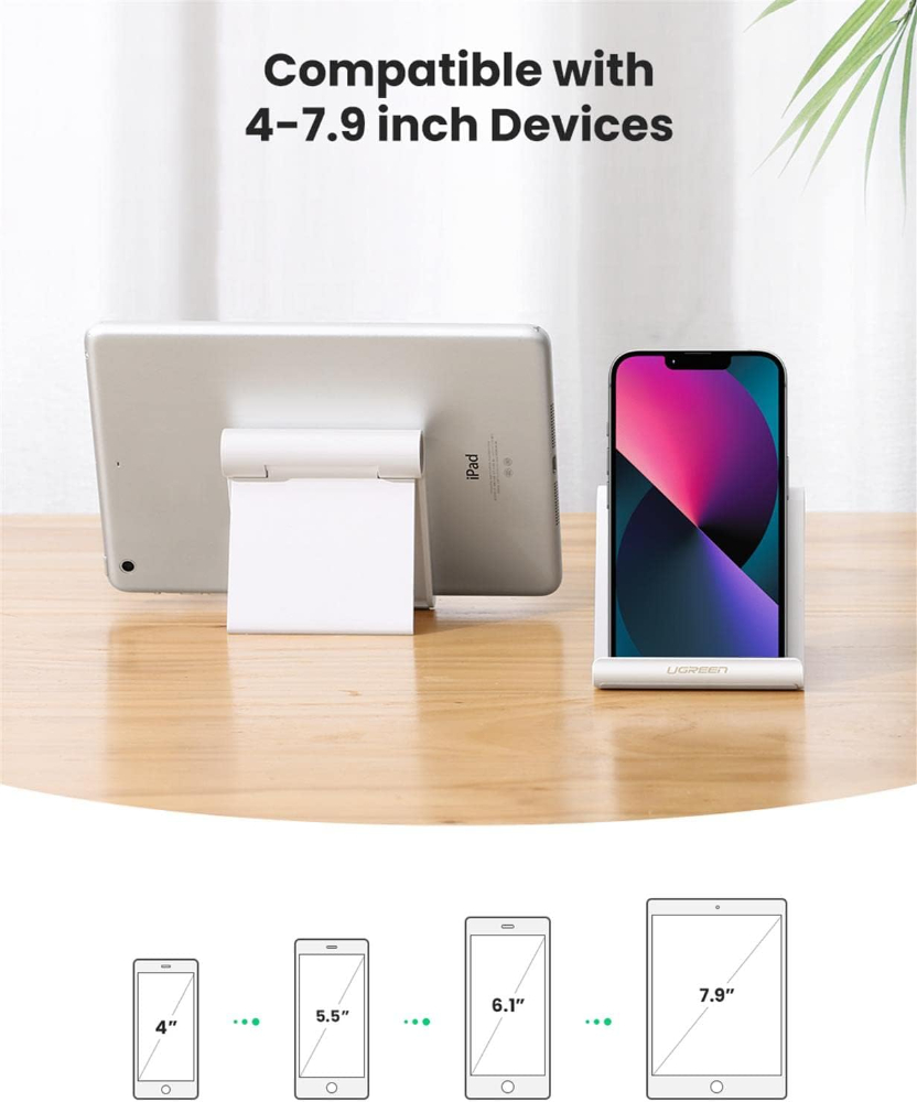 UGREEN Cell Phone Stand for Desk Phone Holder Foldable Portable Adjustable image 3