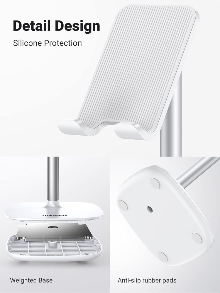 UGREEN Phone Holder, Metal 5°~45° Muti-Angle Adjustable Desk Phone Holder Tablet image 4