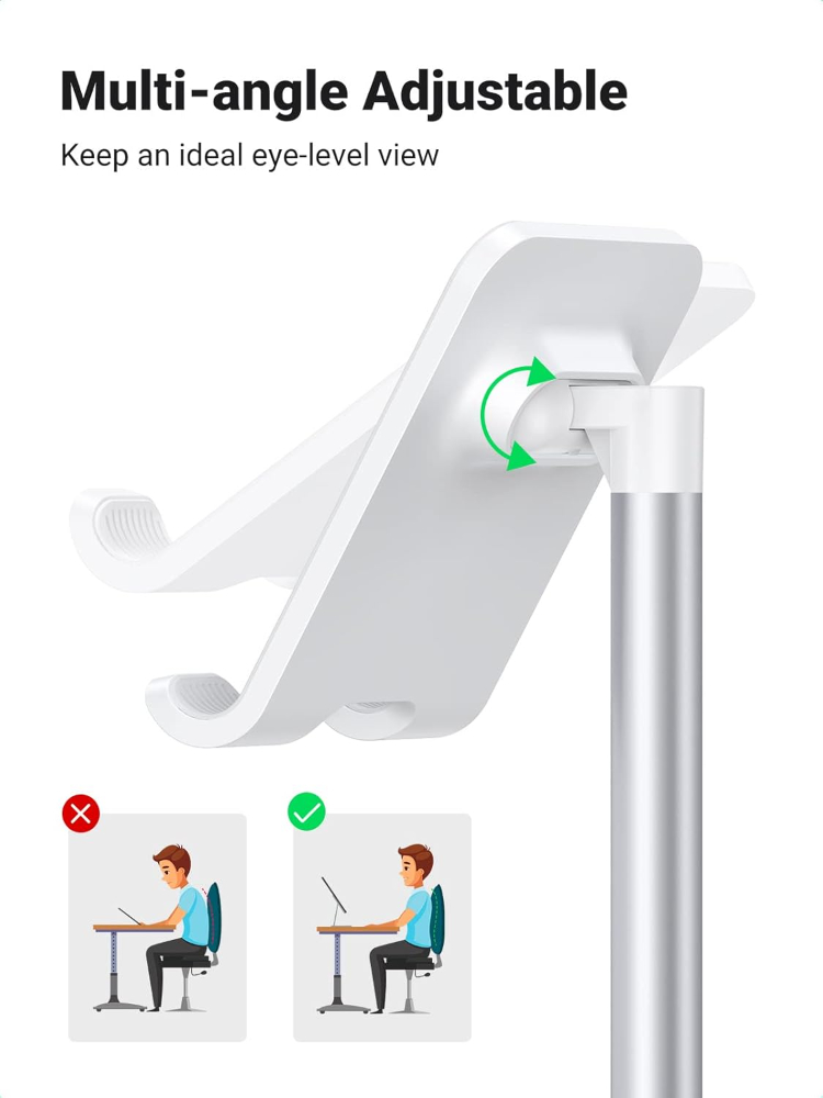 UGREEN Phone Holder, Metal 5°~45° Muti-Angle Adjustable Desk Phone Holder Tablet image 3