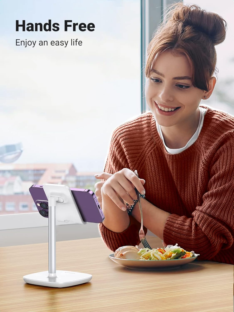 UGREEN Phone Holder, Metal 5°~45° Muti-Angle Adjustable Desk Phone Holder Tablet image 9