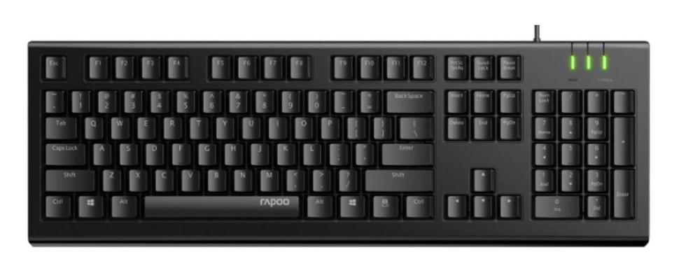 Rapoo Spill Resistance Wired USB Keyboard with Sealed anti-oxidation membrane