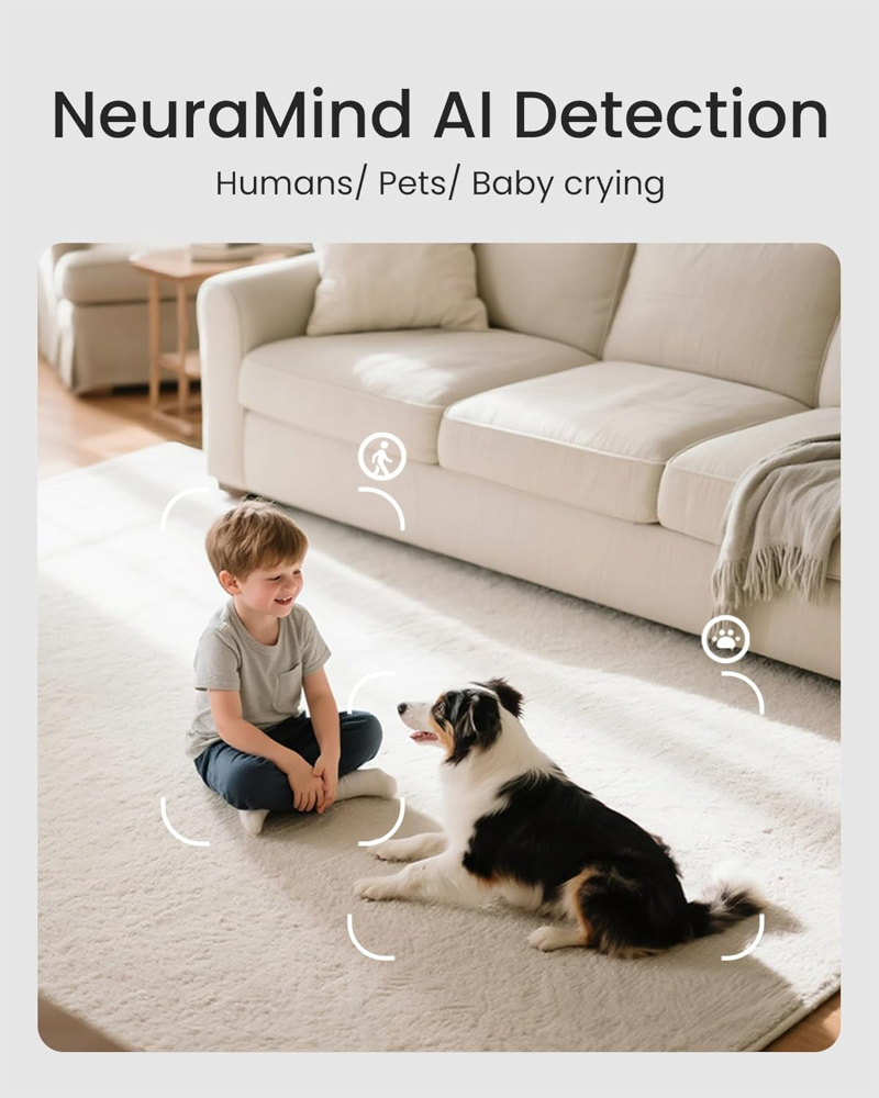 Youkey 2.5K Indoor Security Camera – Pan Tilt 360° WiFi Smart Camera