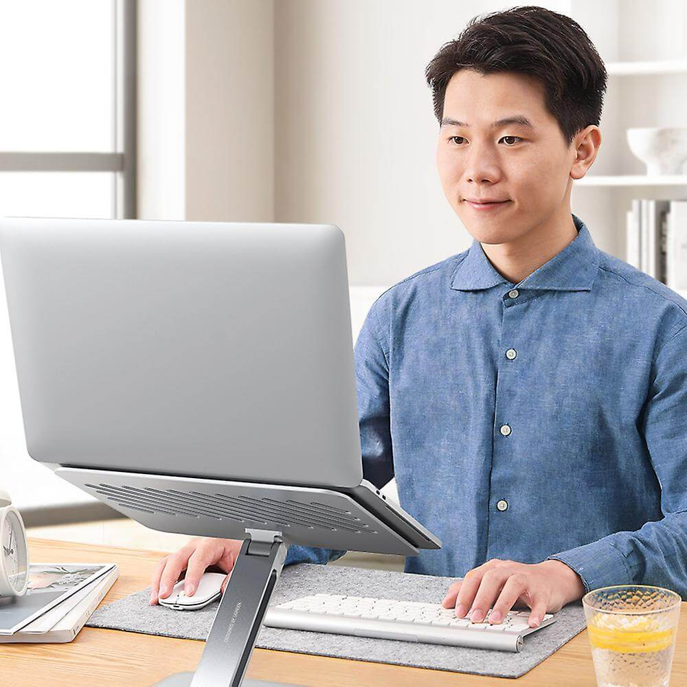 UGREEN  Full-Angle Hover Adjustable & Foldable Laptop Stand – Ergonomic Aluminum Riser with Full Tilt Adjustment for MacBook & Laptops up to 16 inch image 5