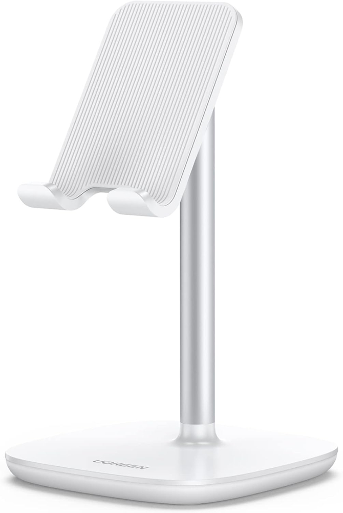 UGREEN  Adjustable Desk Cell Phone Stand – Aluminum Foldable Smartphone Holder with Angle Adjustment for Desk, Office & Bedside image 3
