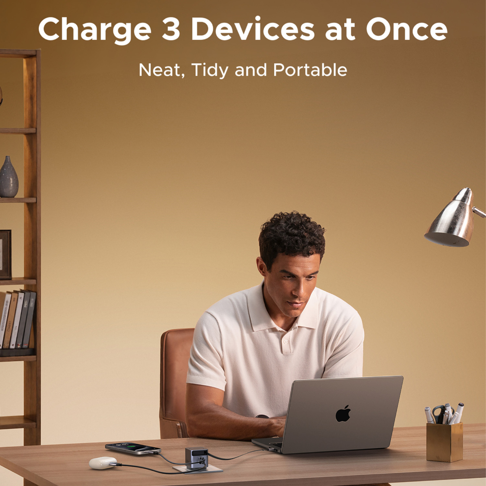 UGREEN 45W GaN Fast Charger (UK Plug) – 3-Port 2 USB-C + 1 USB-A PD Power Adapter for MacBook, iPhone, Samsung, iPad & Laptops image 8