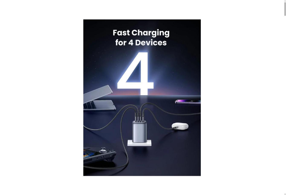 UGREEN X565 Nexode S 100W 4-Port GaN Fast Charger (UK Plug) – 3 USB-C + 1 USB-A Power Adapter for MacBook Pro, Laptops, iPhone, Samsung & iPad image 2
