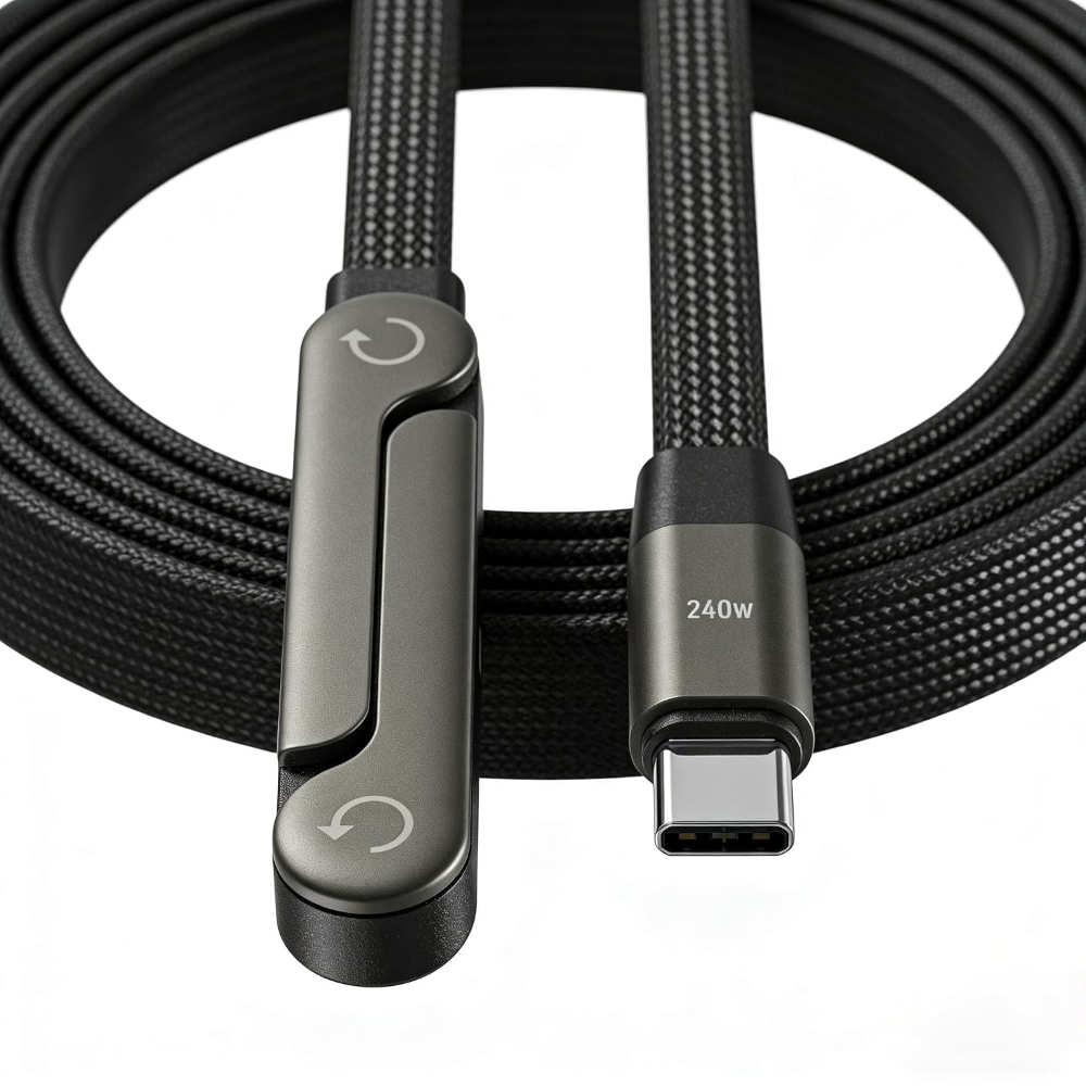 2-in-1 invisible charging cable+folding stand, 240W super fast charging Type-C cable image 6