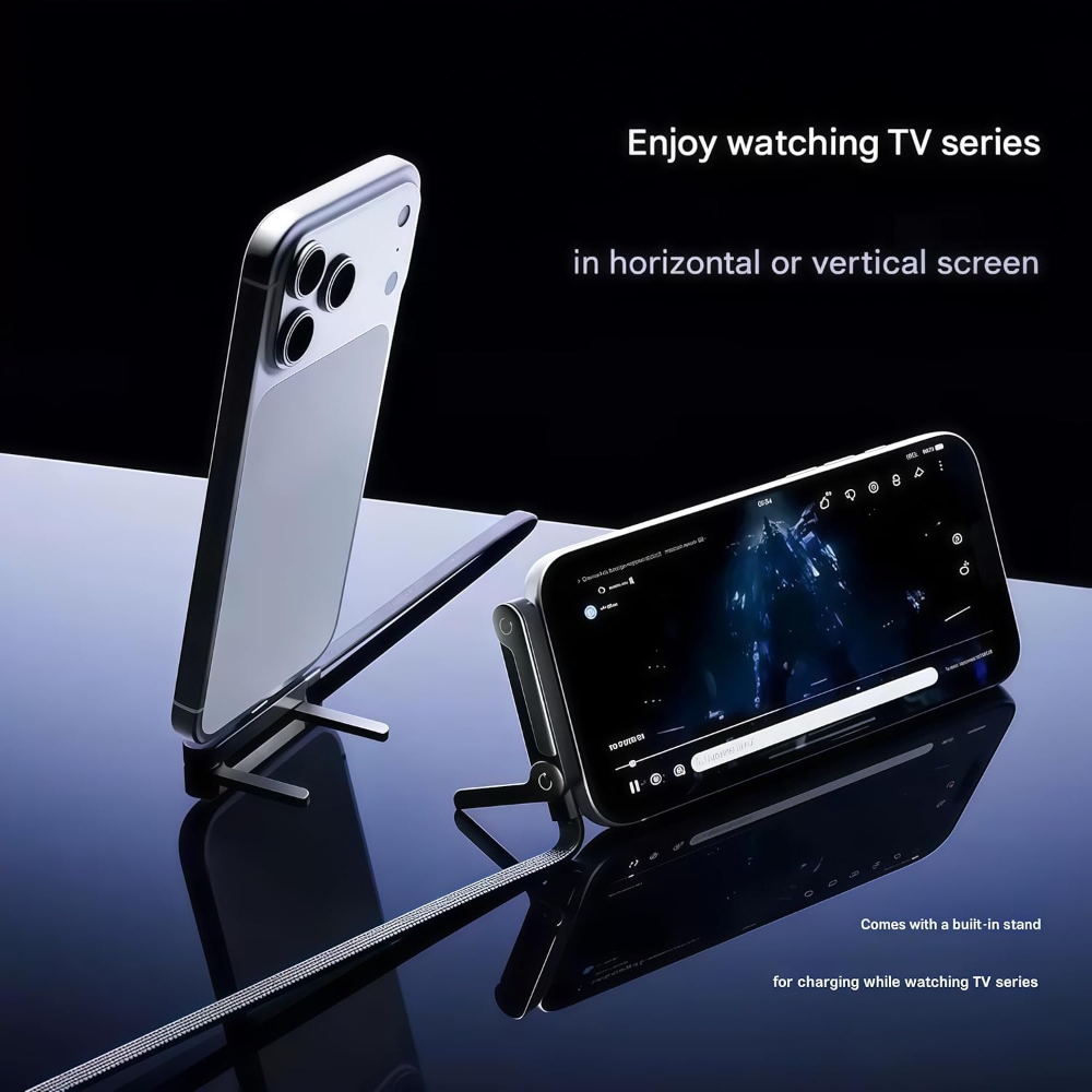 2-in-1 invisible charging cable+folding stand, 240W super fast charging Type-C cable image 4