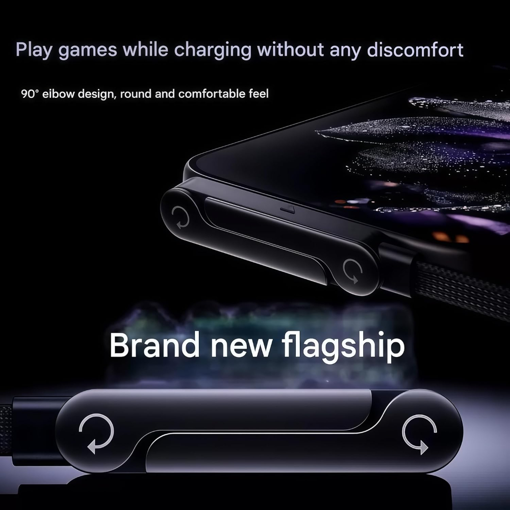 2-in-1 invisible charging cable+folding stand, 240W super fast charging Type-C cable image 2