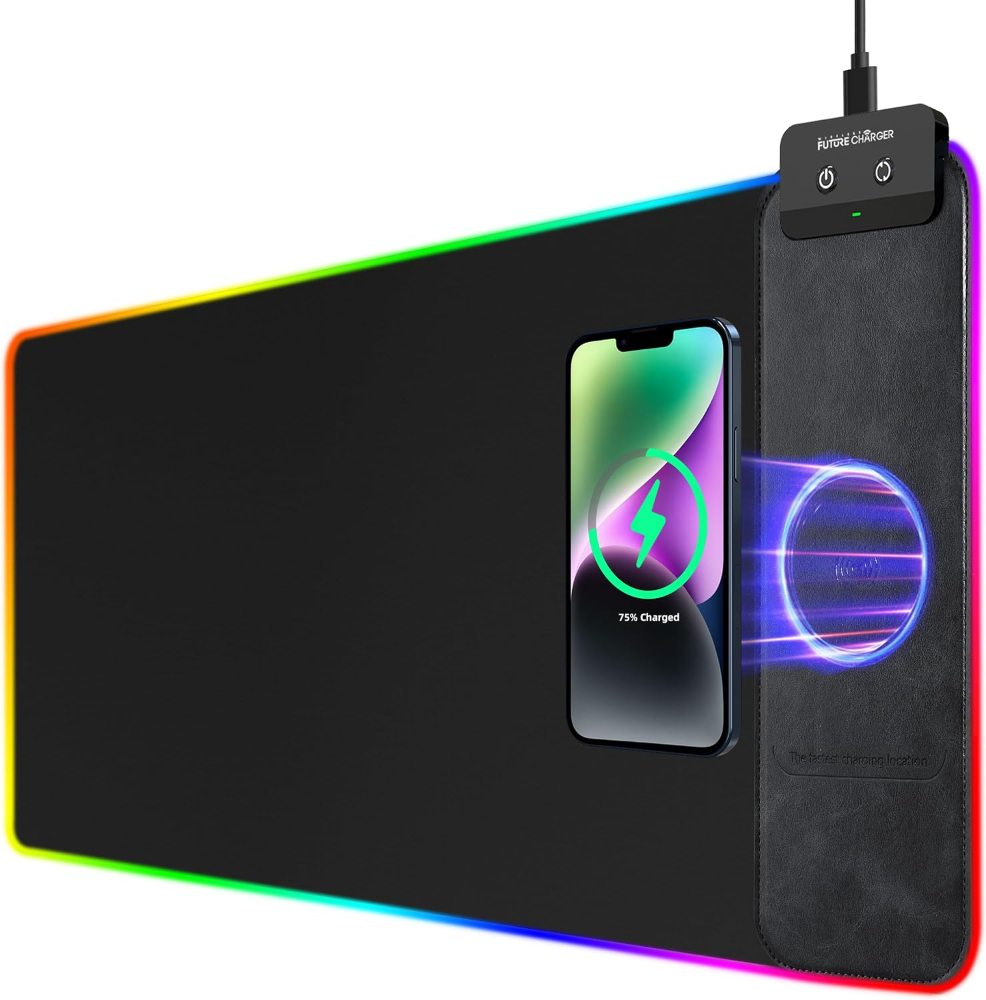 UGREEN RGB Gaming Mouse Pad Large LED Light-Up Desk Mat (Aurora Green) | Smooth Speed Surface, Non-Slip Base, Compatible with Gaming Mice & Keyboards, for PC, Laptop & Streaming Setups