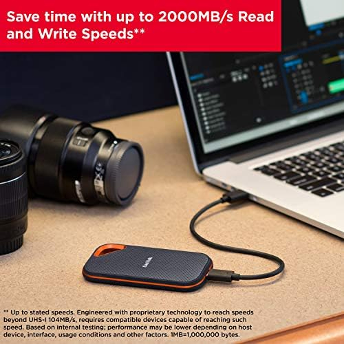 SANDISK E81 EXTREME PRO PORTABLE EXTERNAL SSD V2 4TB - Black image 9