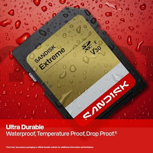 SanDisk Extreme 64GB SDXC UHS-I U3 V30 Memory Card – Up to 170MB/s, 4K UHD, SD Card for DSLR & Action Cameras (SDSDXV2-064G-GNCIN) image 3