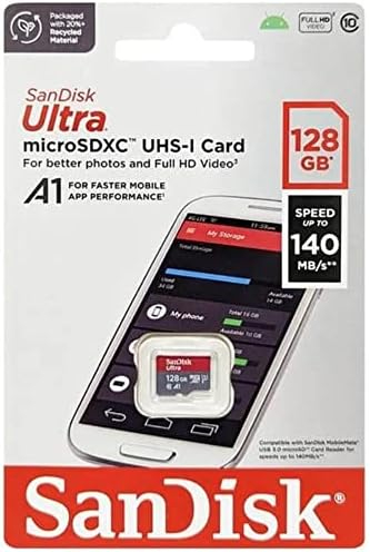 SanDisk Ultra 128GB MicroSD Class 10 Memory Card – Up to 140MB/s, A1, microSDXC (No Adapter) for Phones, Tablets & Action Cameras (SDSQUAB-128G-GN6MN) image 2