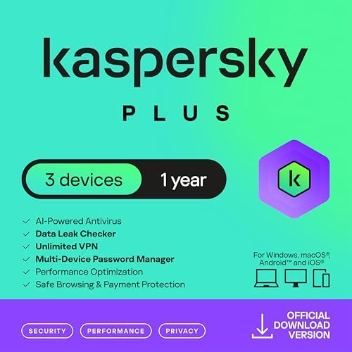Kaspersky Plus – 3 Devices, 1 Year