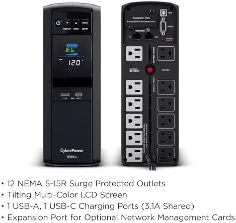 Lightwave LW 1500VA 3-Pin UPS Backup Power Supply image 2
