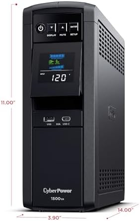 Lightwave LW 1500VA 3-Pin UPS Backup Power Supply