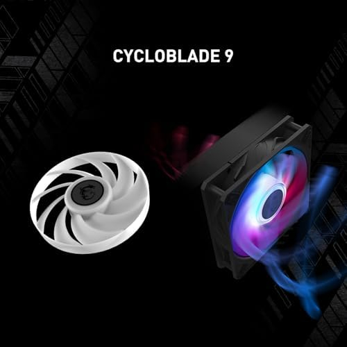 MSI MAG CORELIQUID A15 360 Black – 360mm AIO Liquid CPU Cooler, Triple 120mm ARGB Fans, EPDM Tubing, Metal Backplate, Mystic Light, Intel LGA 1700/1851 & AMD AM4/AM5