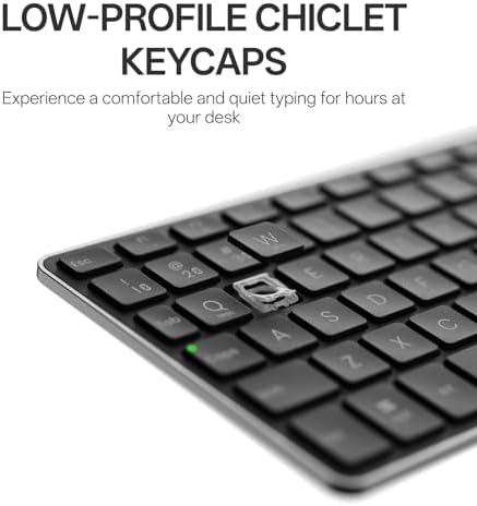 RAPOO K2800 Wireless Keyboard with Touchpad & Entertainment Media Keys - 2.4GHz, Range Up to 10m, Connect PC to TV, Compact Design