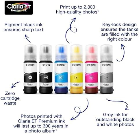 Epson 115 Black Ink Bottle 70ml – Genuine Refill for EcoTank L8160, L8180 (C13T07C14A)
