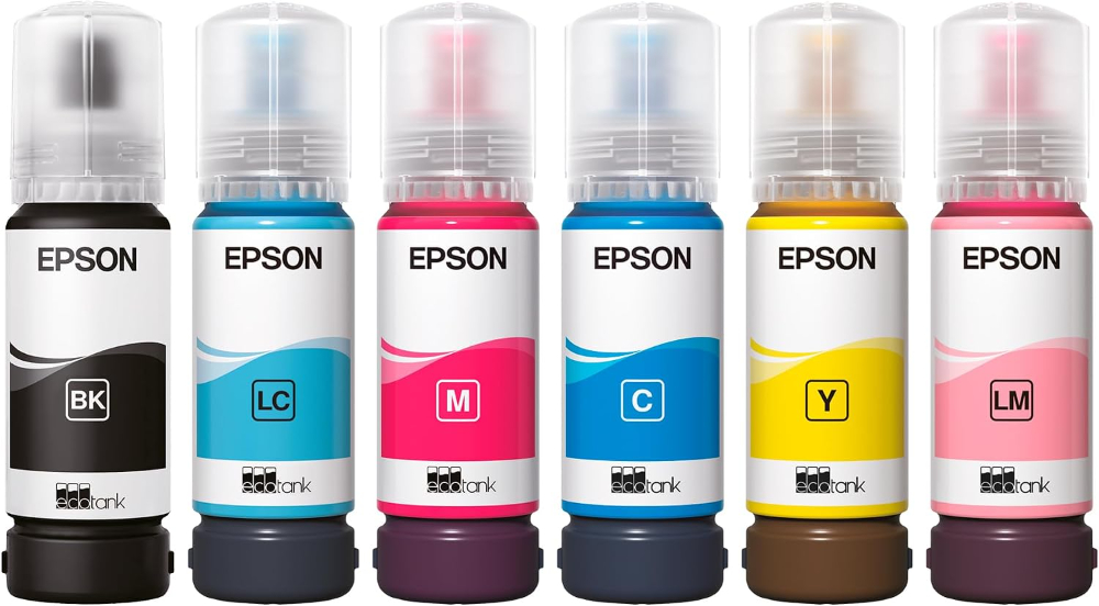 Epson 108 Light Cyan Ink Bottle 70ml – Genuine Refill for EcoTank L8050, L8100, L18050 (C13T09C54A)