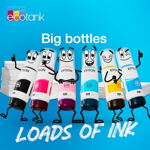 Epson 108 Yellow Ink Bottle 70ml – Genuine Refill for EcoTank L8050, L8100, L18050 (C13T09C44A)
