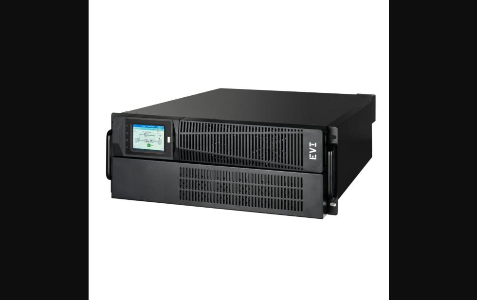 EVI 6000VA / 6000W Rack Mount Online UPS – Single Phase Double Conversion UPS with PFC, Touch Screen, External Battery Connector & SNMP Slot for Data Centres (EP-UPS6000P11OR)