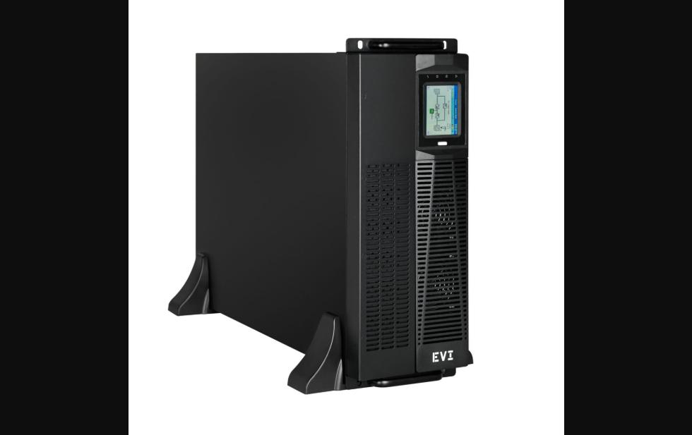 EVI 6000VA / 6000W Rack Mount Online UPS – Single Phase Double Conversion UPS with PFC, Touch Screen, External Battery Connector & SNMP Slot for Data Centres (EP-UPS6000P11OR)