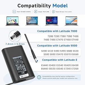 Dell Big Pin 19.5V 3.34A / 4.62A Laptop Adapter