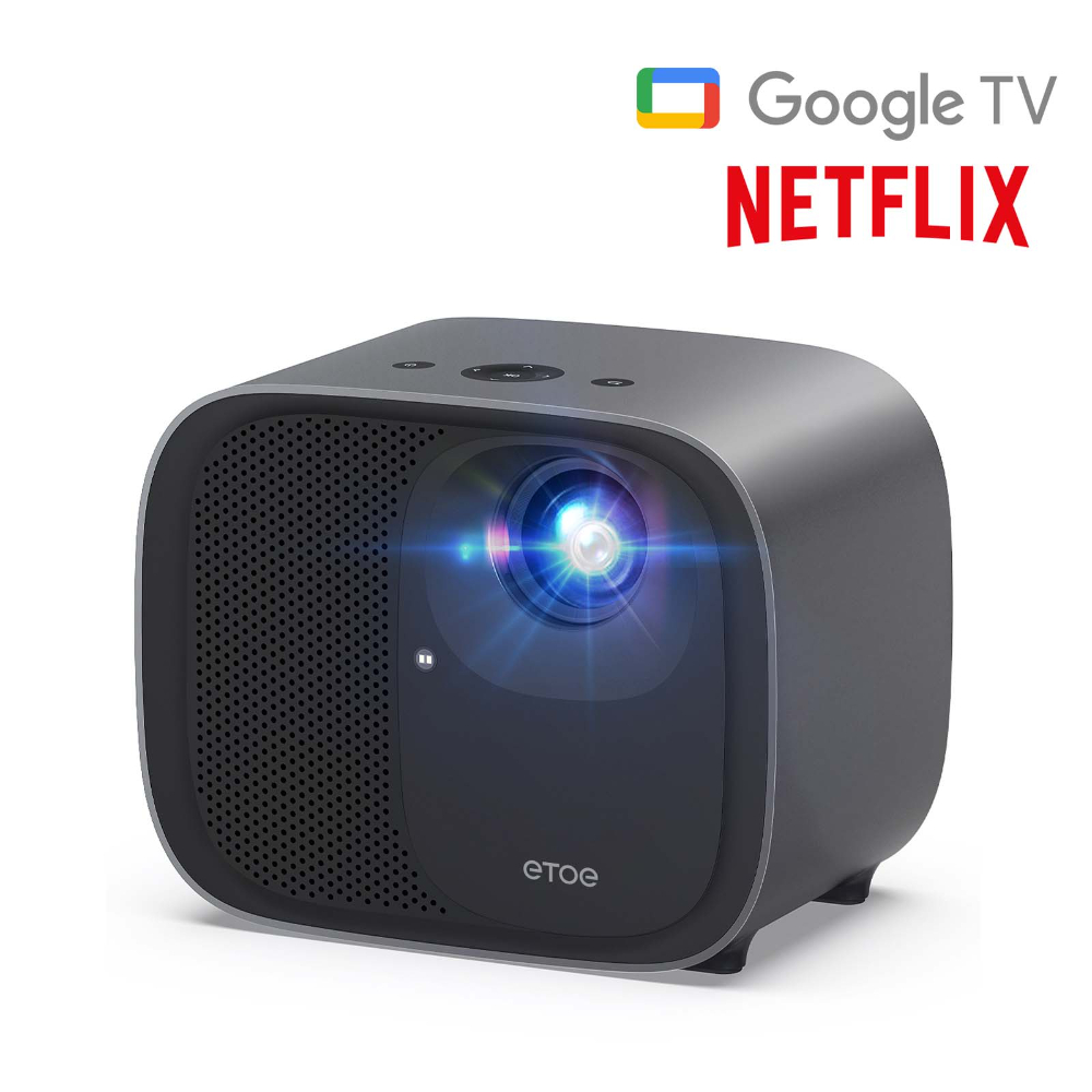 ETOE E3 PRO Laser Smart Projector – Full HD 1080P, Android TV & 4K HDR Streaming, 600 ANSI Lumens, Auto Keystone & Focus, Wi-Fi, Bluetooth, 20W Speaker (A1332)